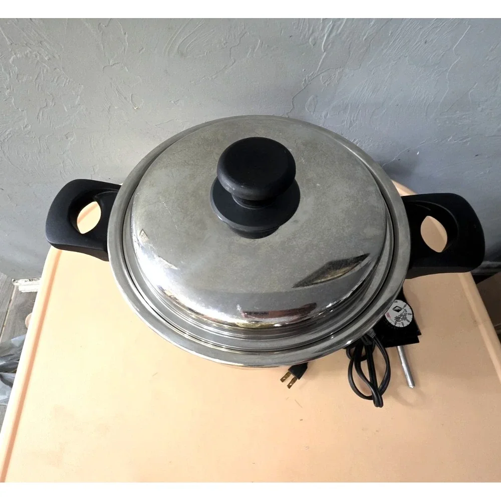 New Era 7 Qt Electric‎ Multi Cooker Stainless Slow Cooker Liquid-Core